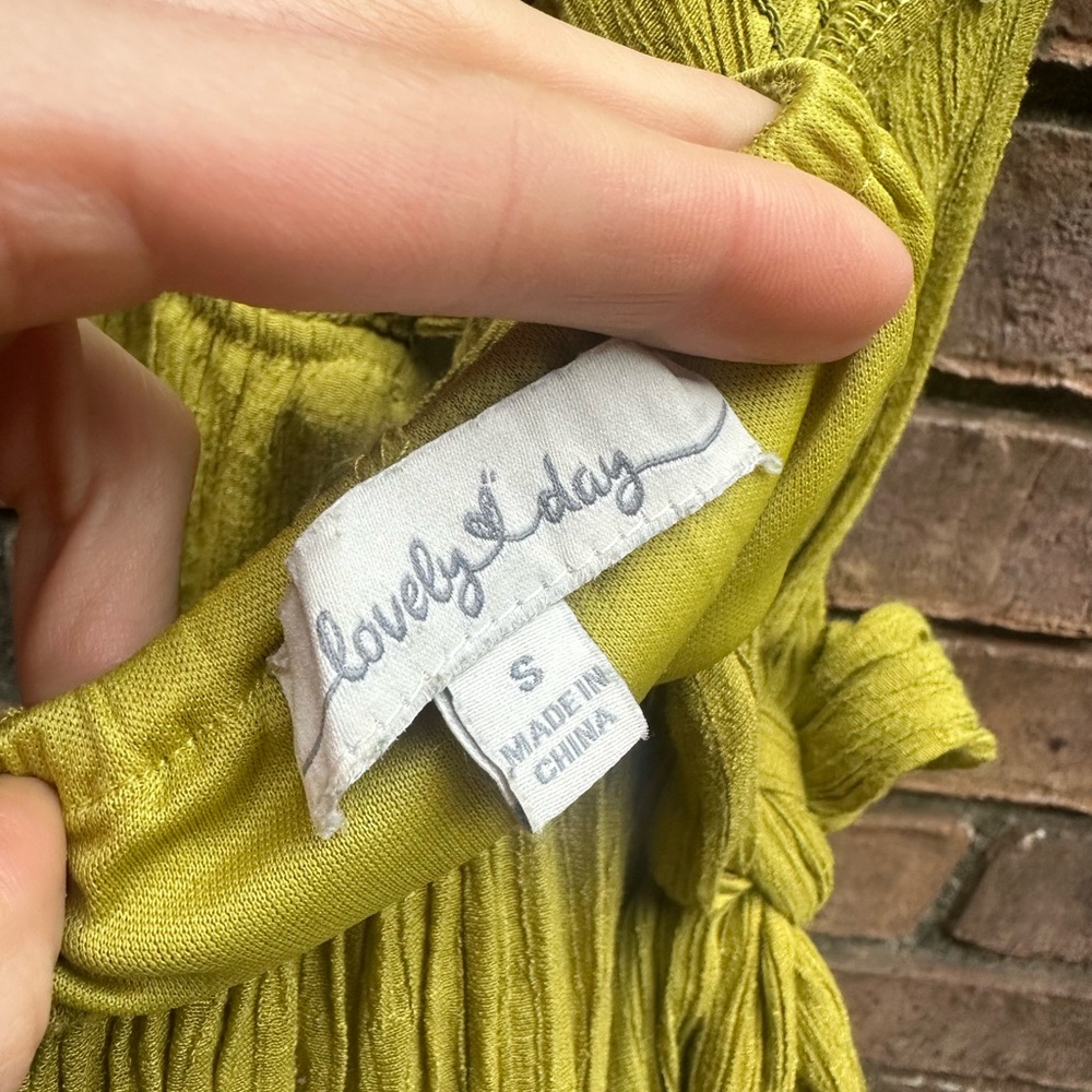 Chartreuse Halter Dress - Picture 7 of 9